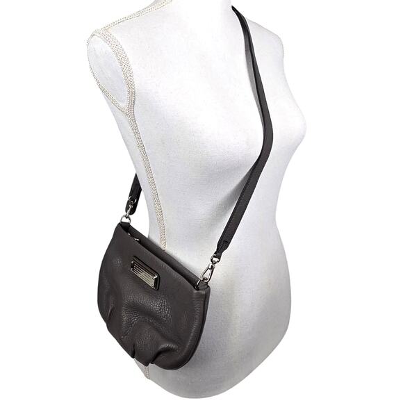 MARC JACOBS GRAY MINI CROSSBODY BAG WORKWEAR PEBBLED LEATHER MODEL: M0009470 - Picture 2 of 16